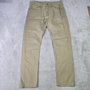 Levis 512 Slim Taper Jeans Mens 30x29 Khaki Stretch Denim Casual Pants Tan